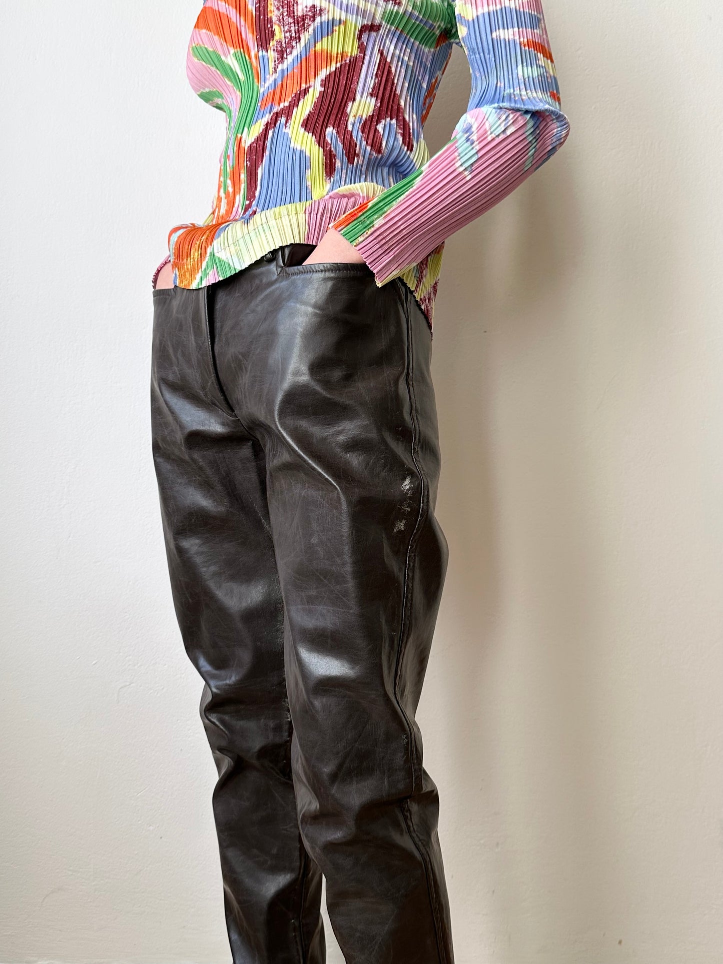 90s Katharine Hamnett coating trouser W29-30