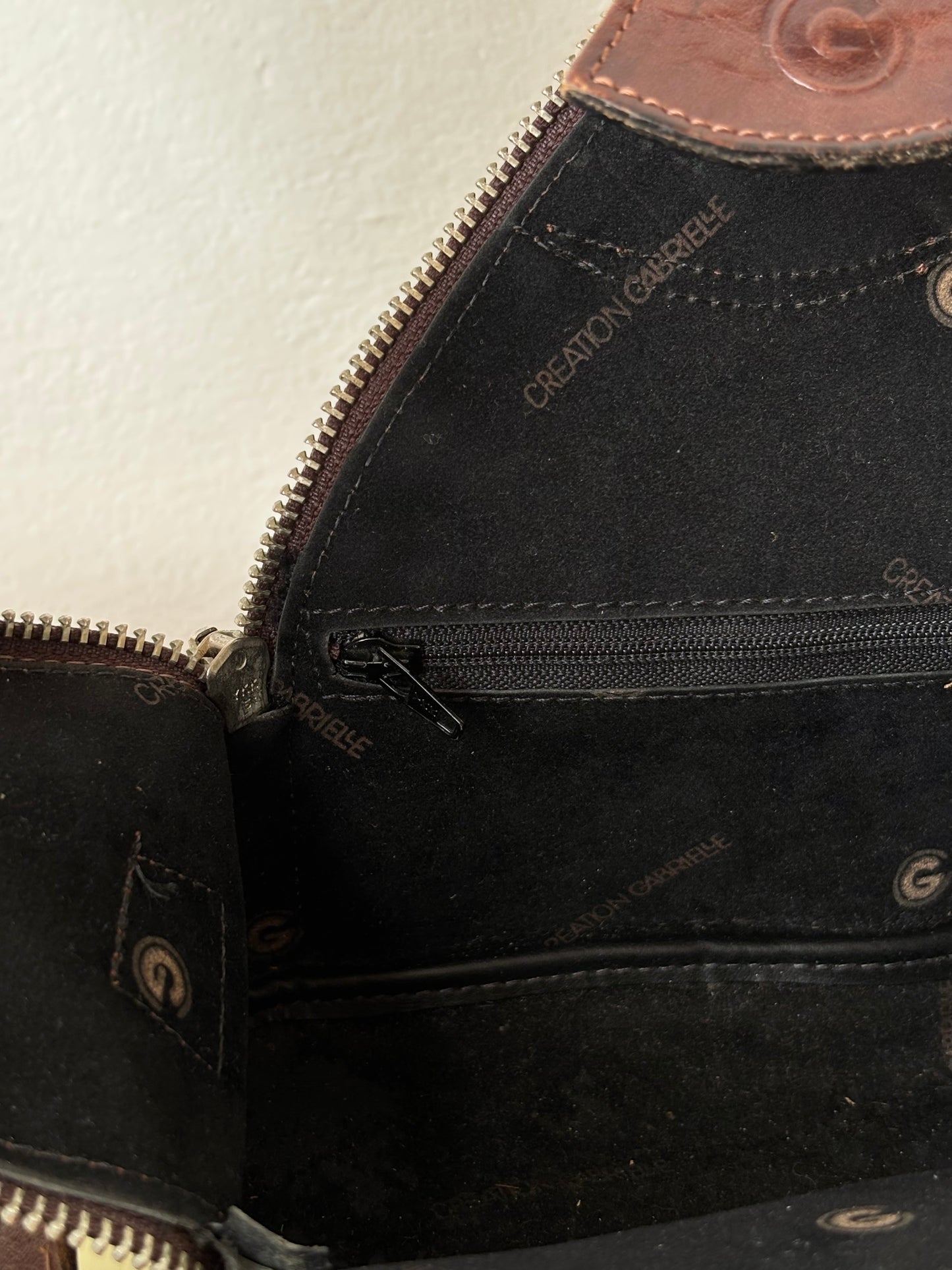 vintage leather tulip bag