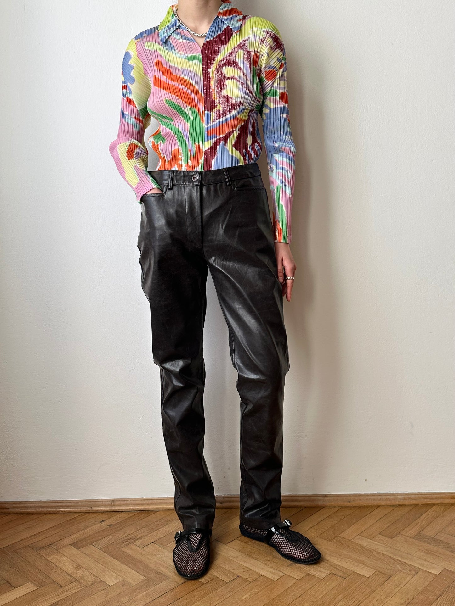 90s Katharine Hamnett coating trouser W29-30