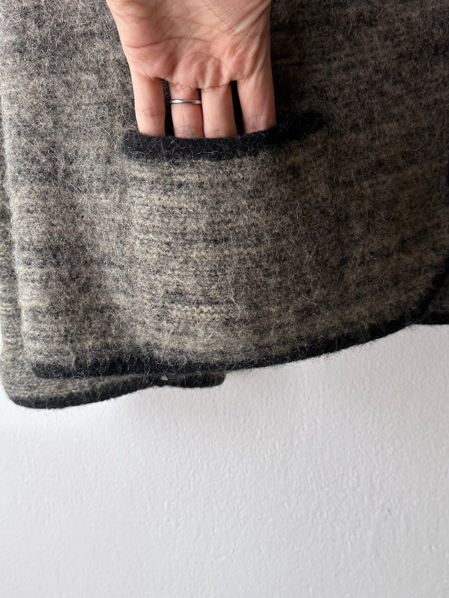 Austrian boiled wool knit jacket