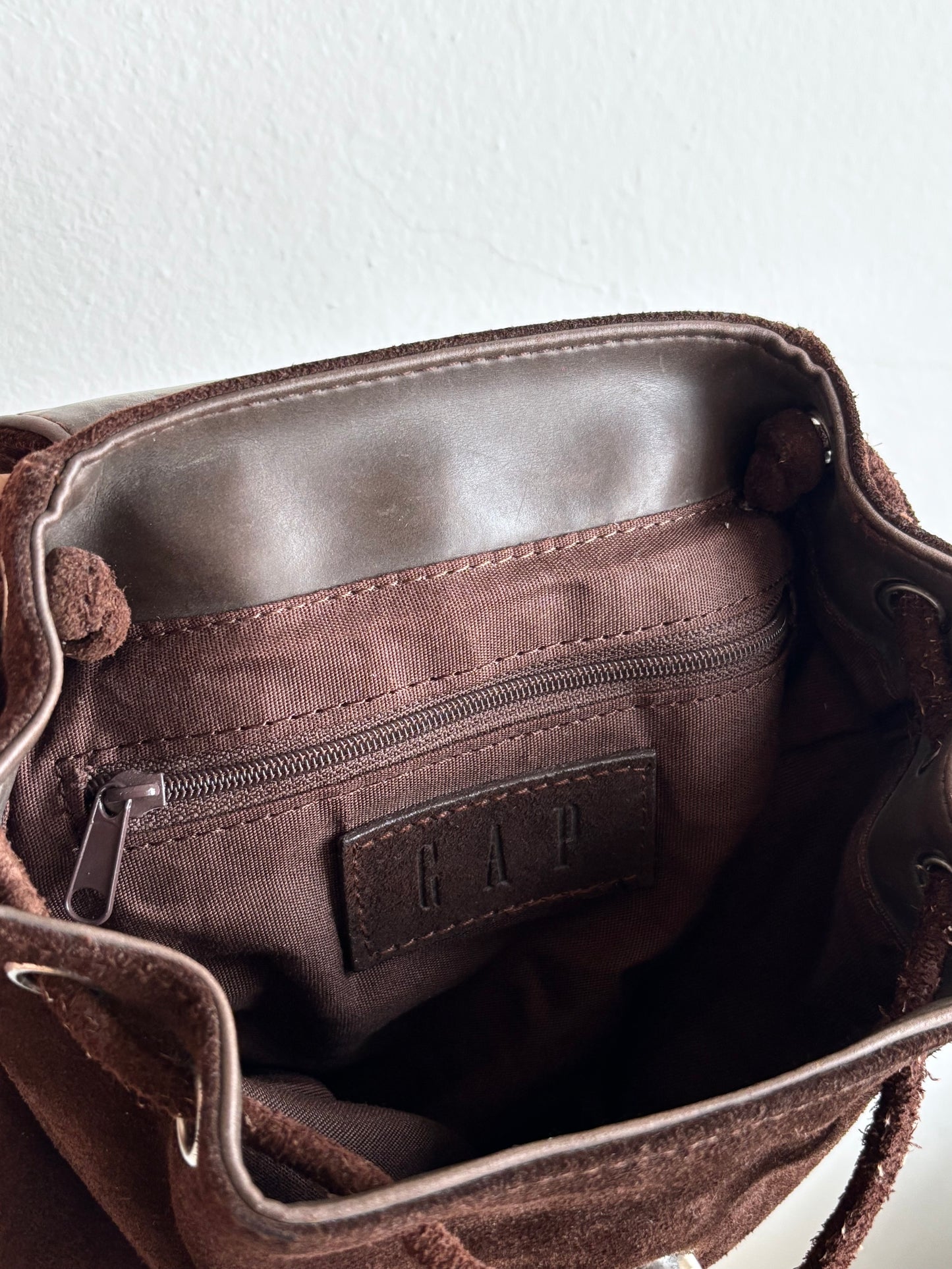 Old GAP suede mini back pack