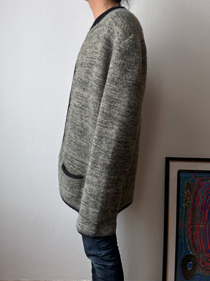 Austrian boiled wool knit jacket