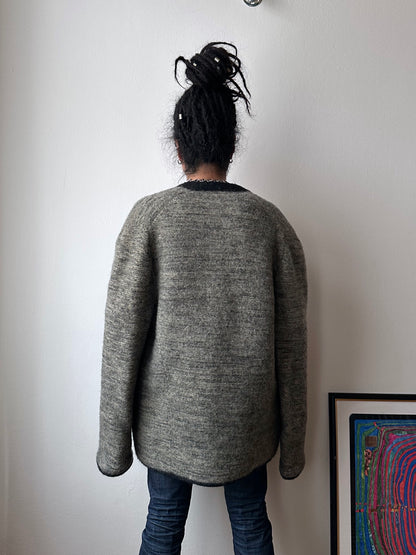 Austrian boiled wool knit jacket