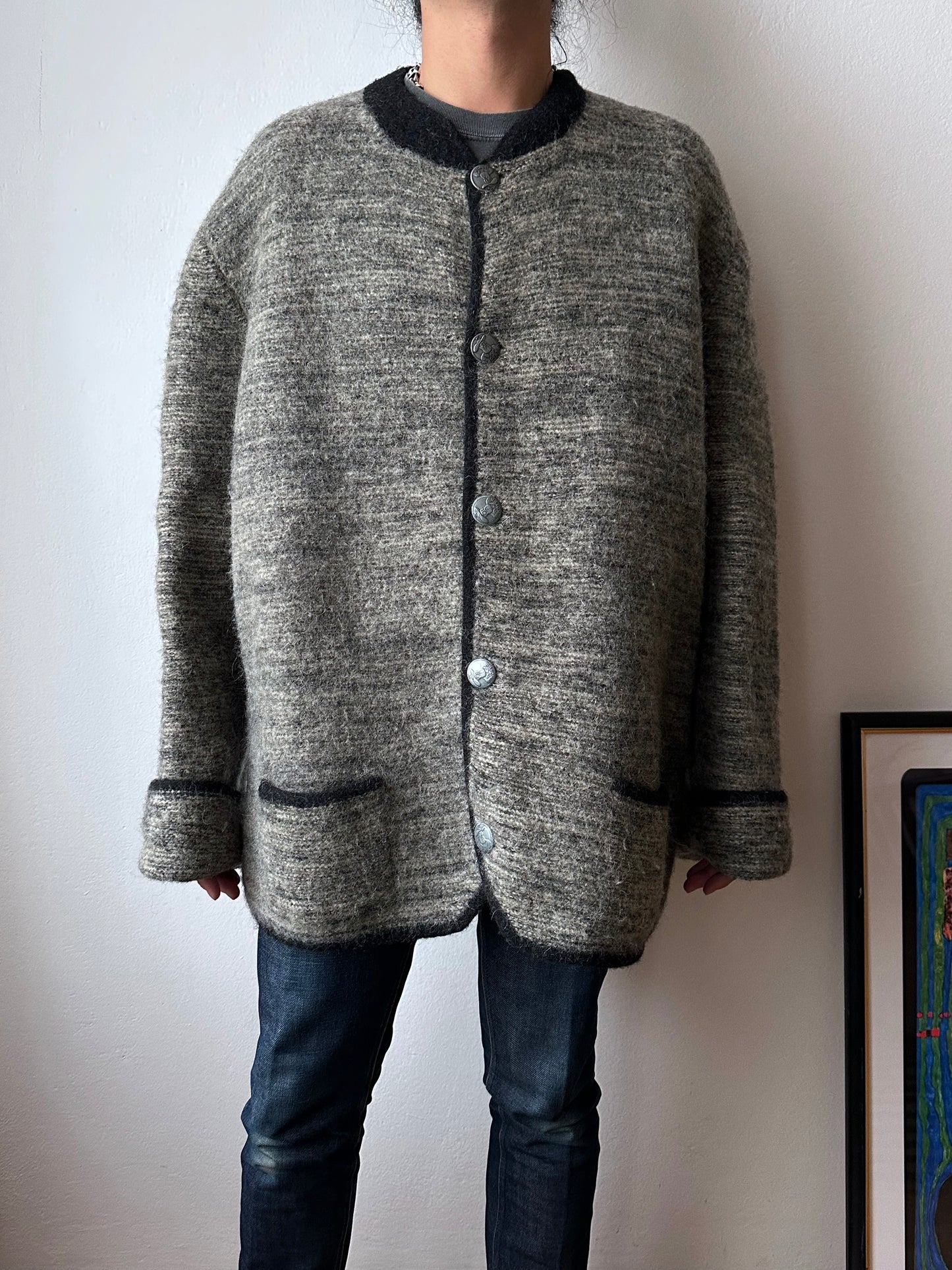 Austrian boiled wool knit jacket