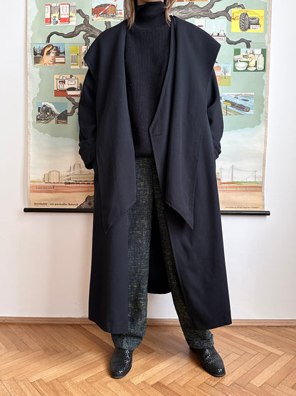 super cool wool coat with detachable hood