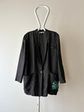 Italy black flax jacket