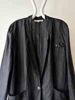 Italy black flax jacket