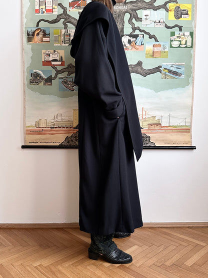 super cool wool coat with detachable hood