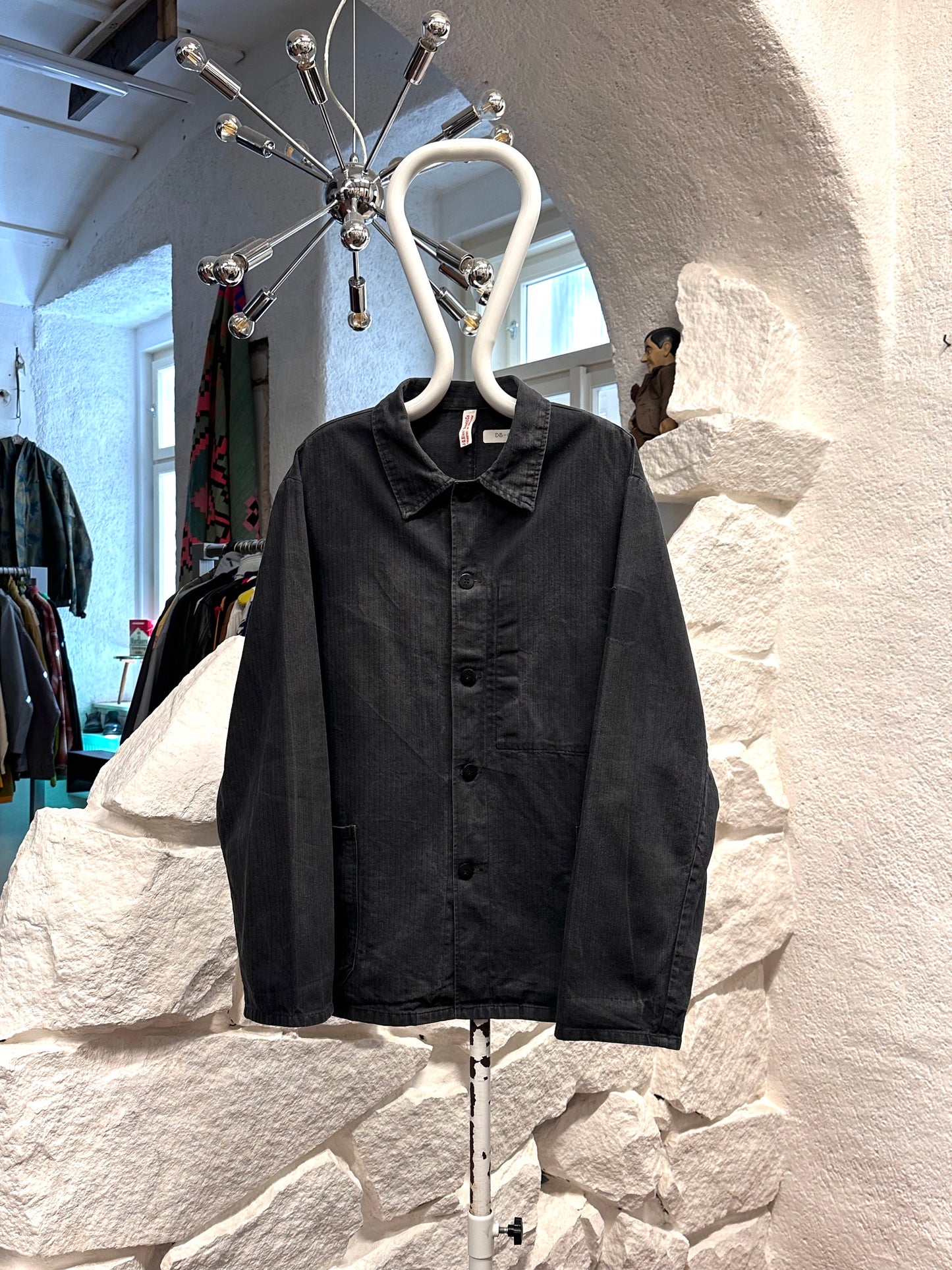 Vintage German black HBT work jkt