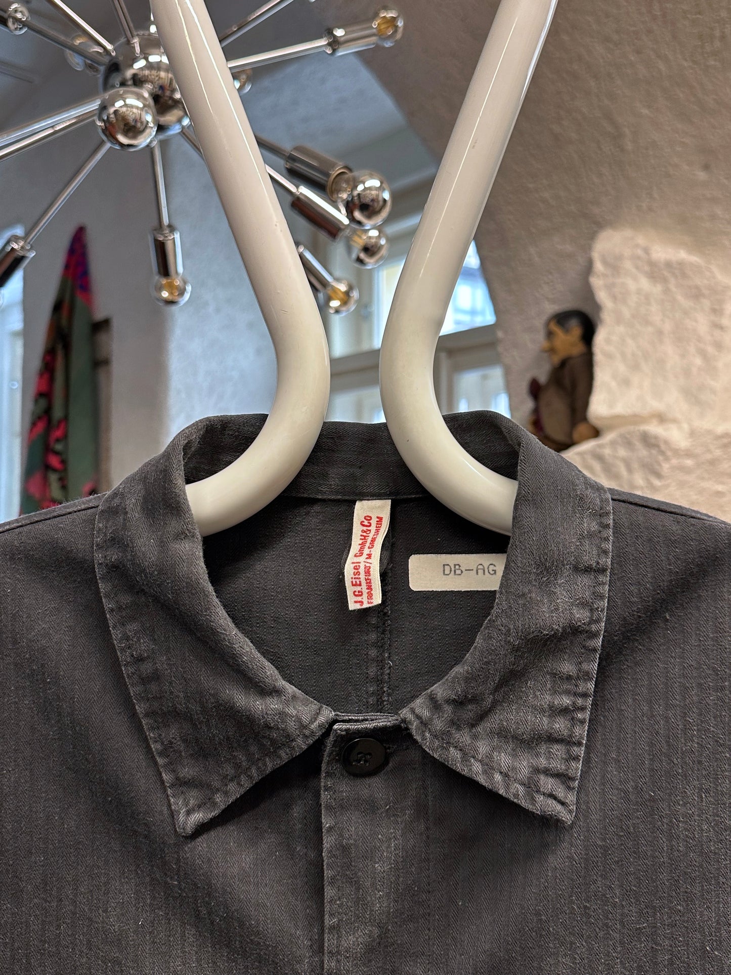 Vintage German black HBT work jkt