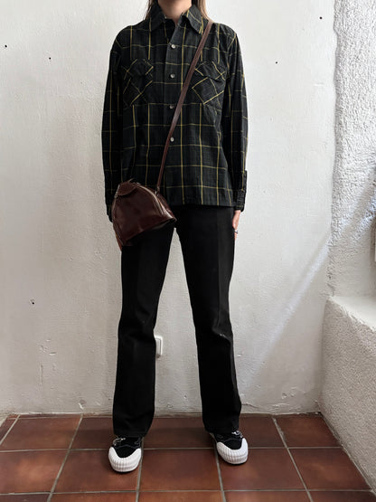 vintage leather tulip bag