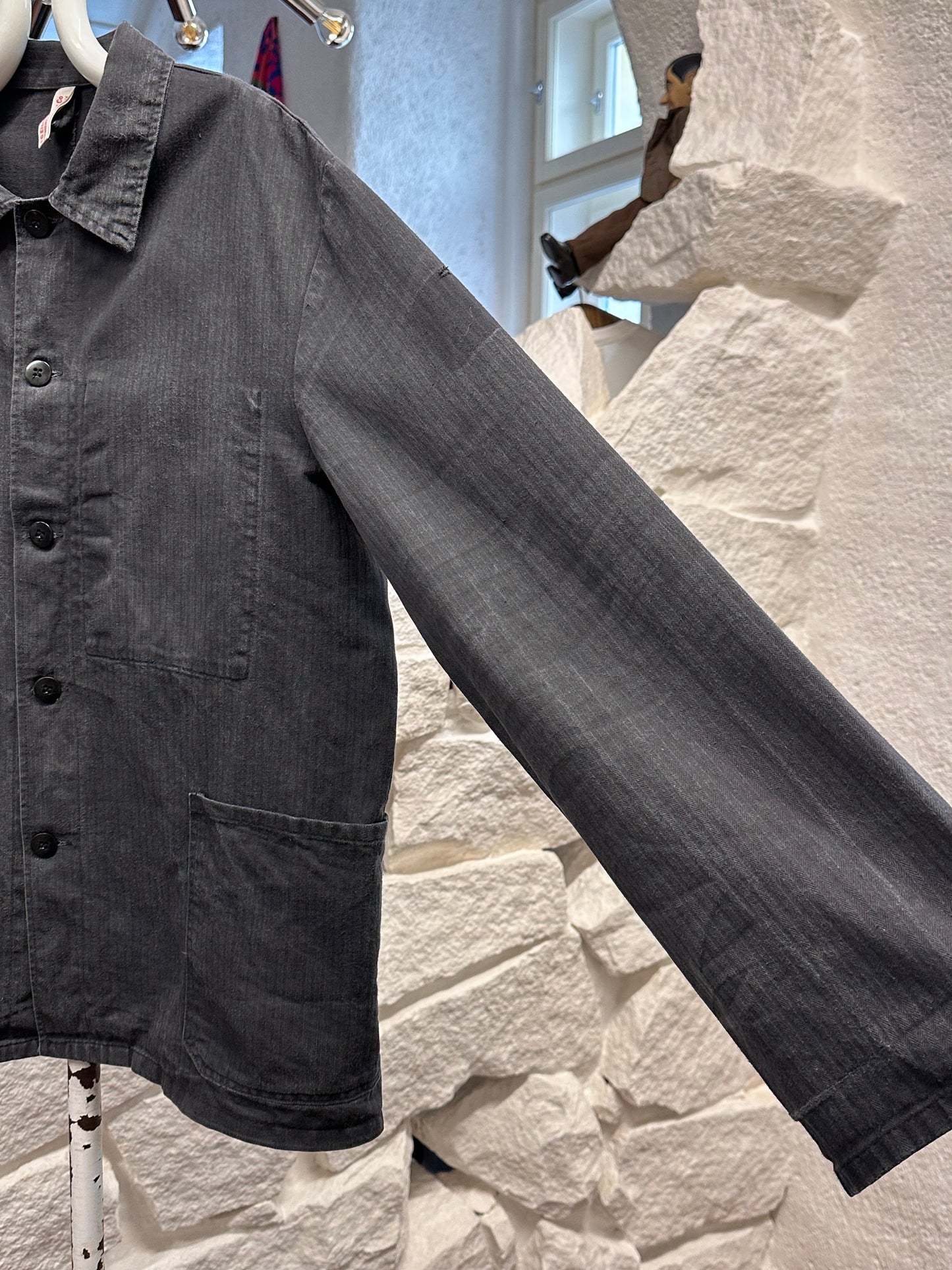 Vintage German black HBT work jkt