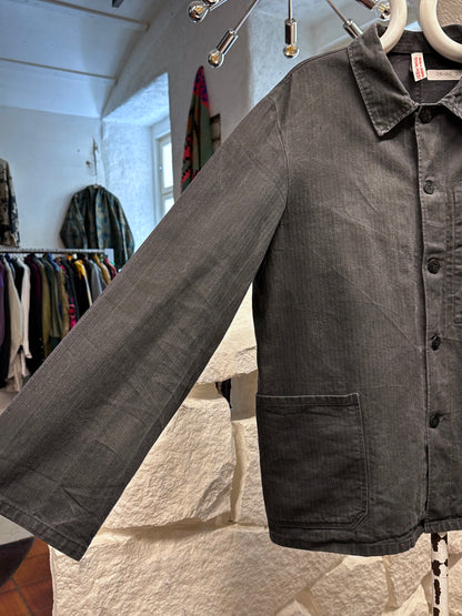 Vintage German black HBT work jkt