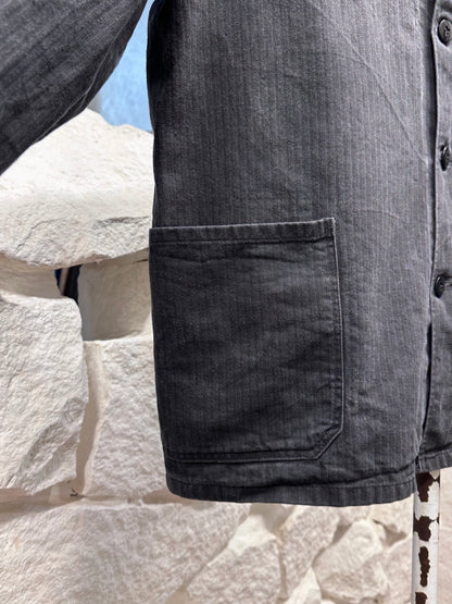 Vintage German black HBT work jkt