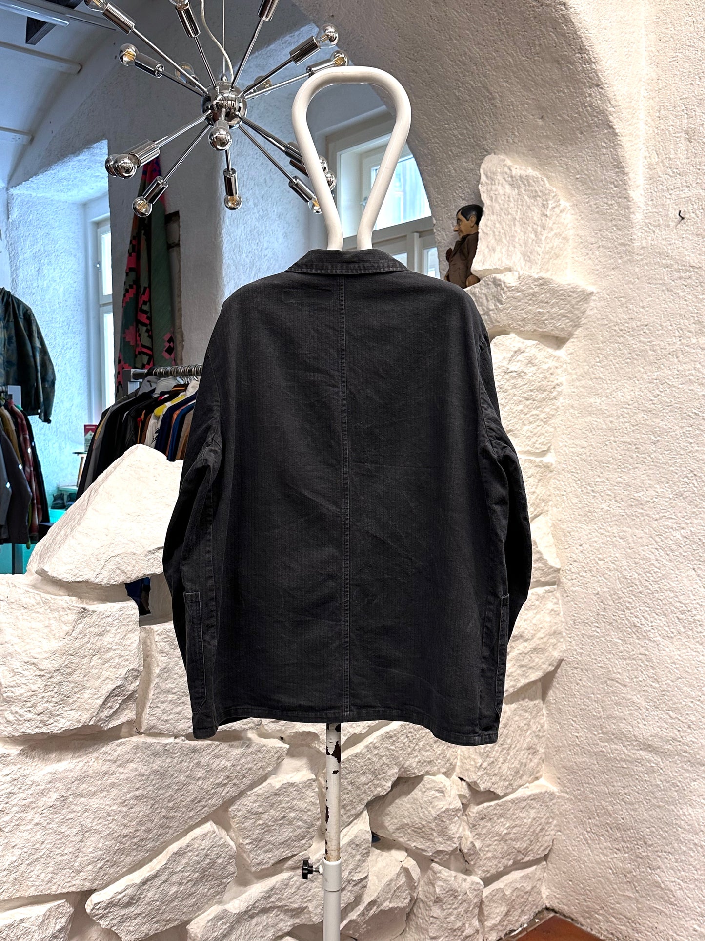 Vintage German black HBT work jkt