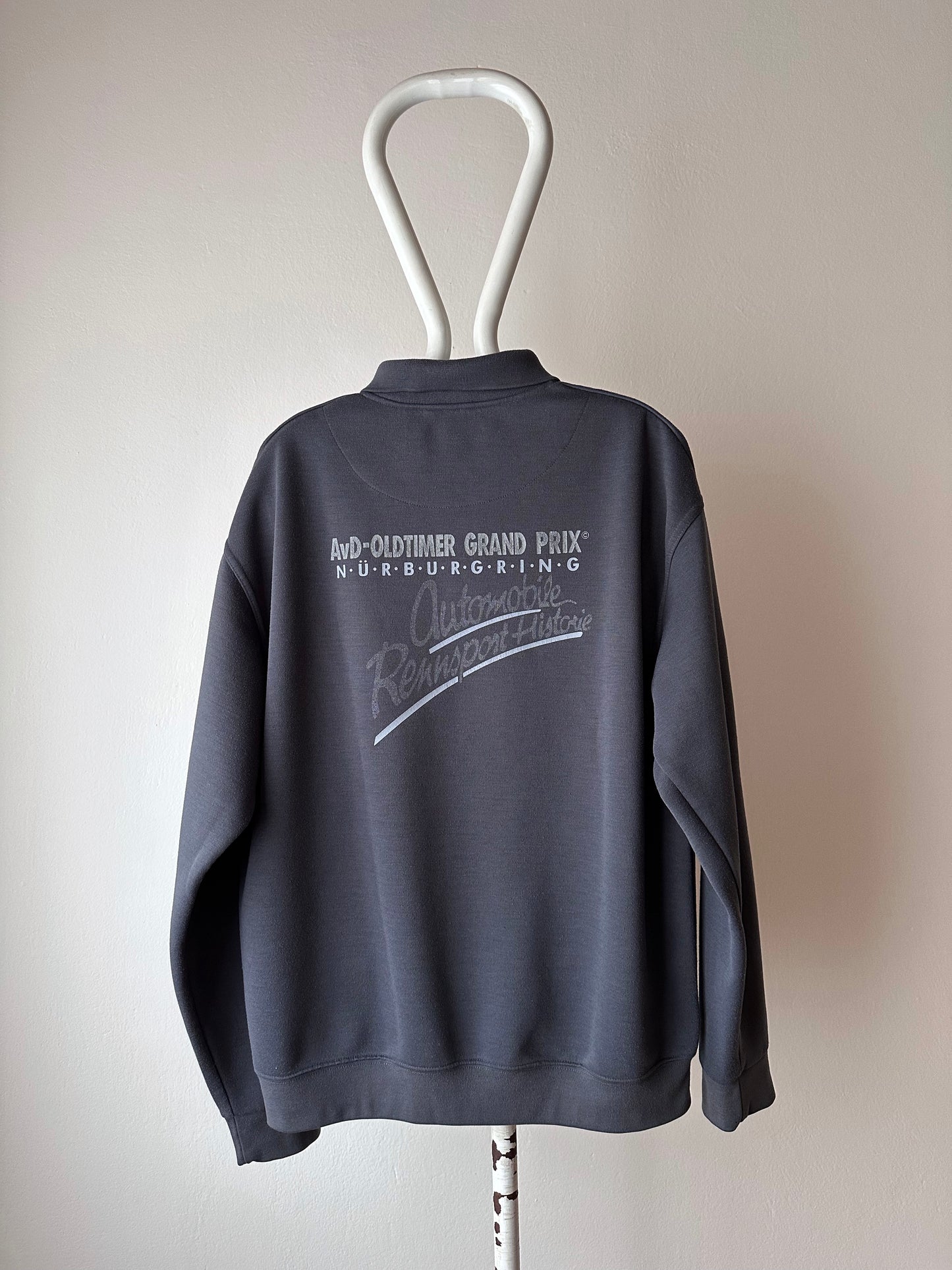 Modern gray cotton/poly knit polo - XL