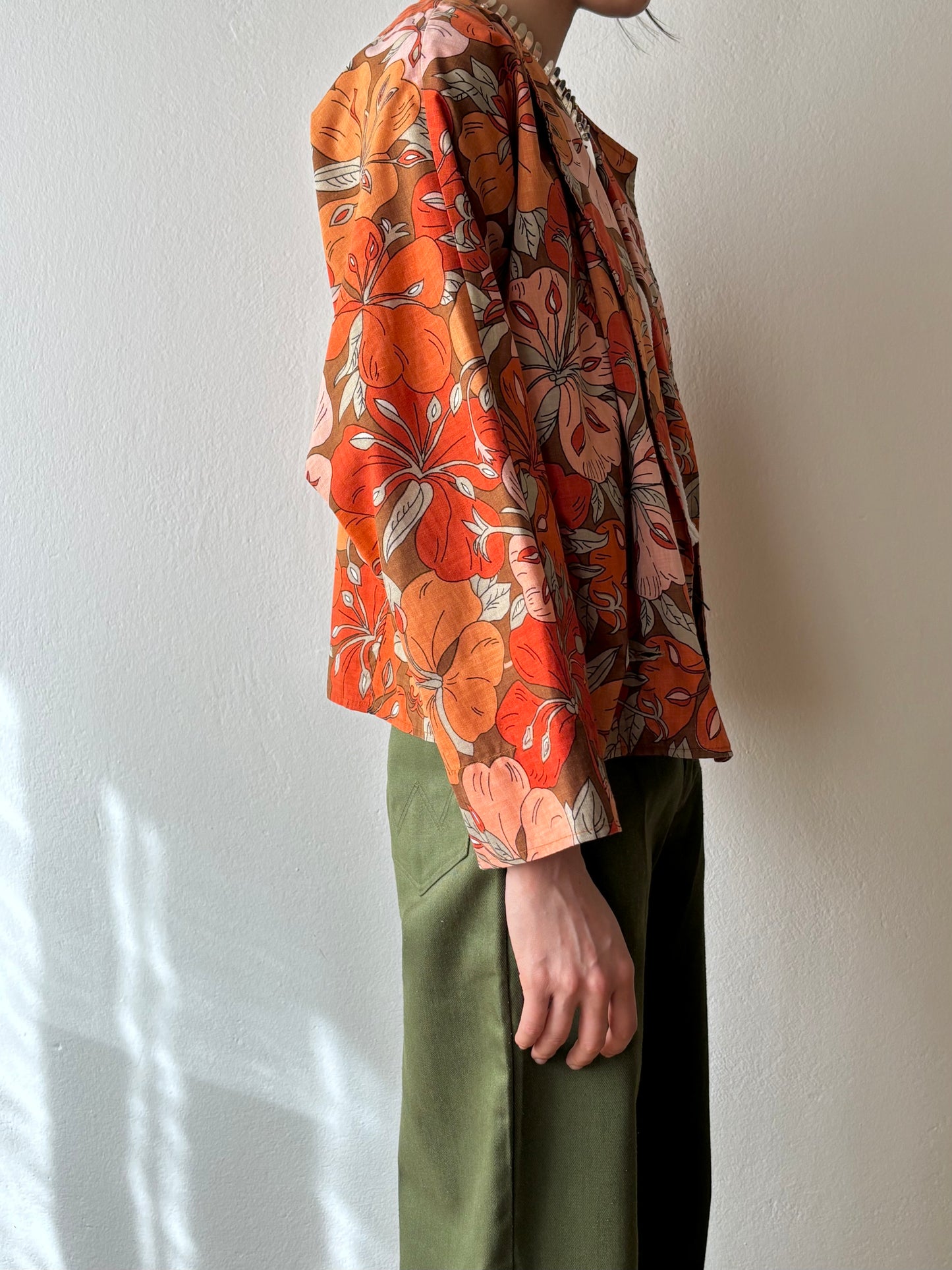 energetic flower shirt jacket