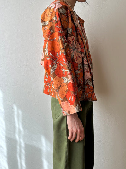 energetic flower shirt jacket