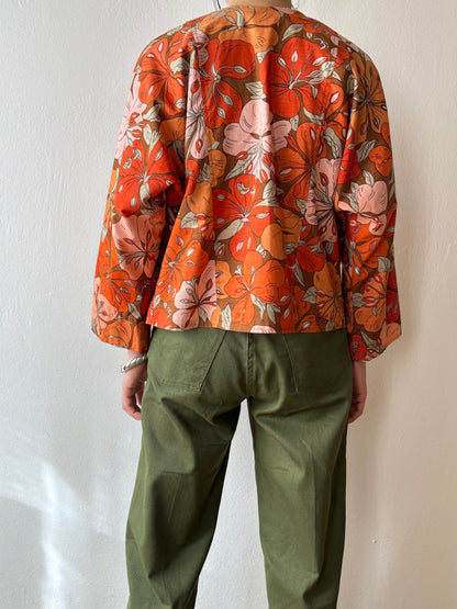 energetic flower shirt jacket