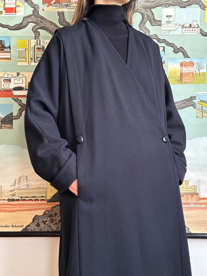 super cool wool coat with detachable hood