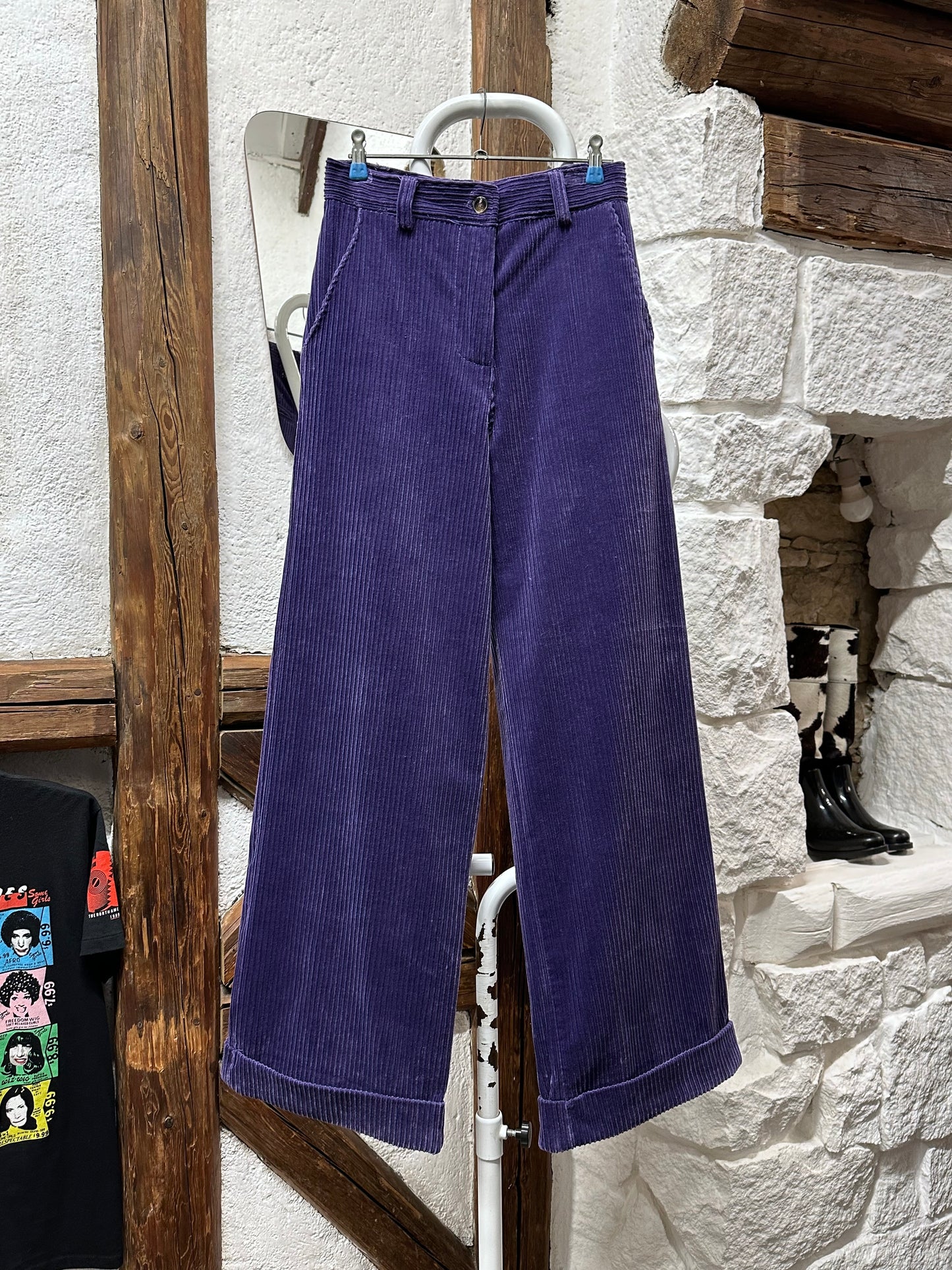Italy purple cords wide trouser