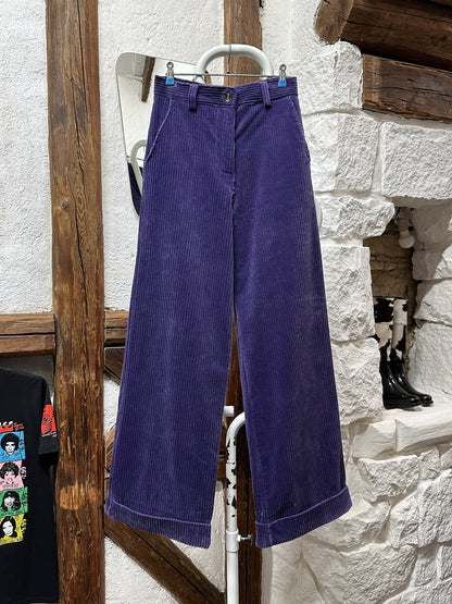 Italy purple cords wide trouser