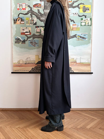 super cool wool coat with detachable hood