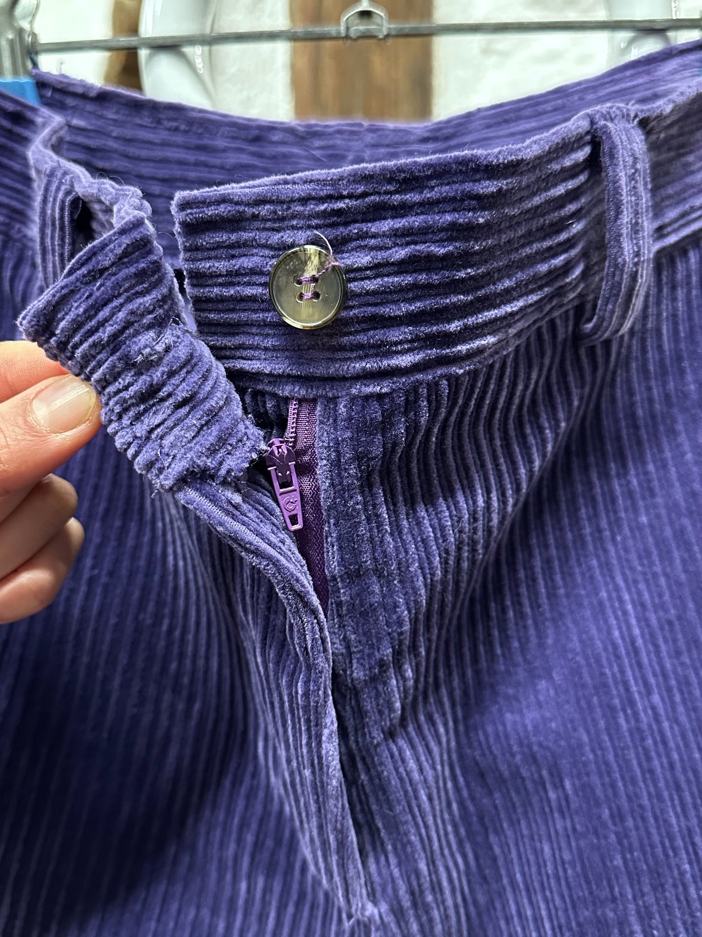 Italy purple cords wide trouser