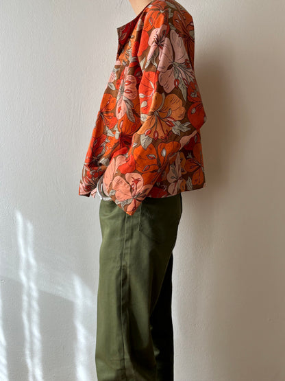 energetic flower shirt jacket