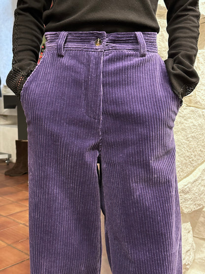 Italy purple cords wide trouser