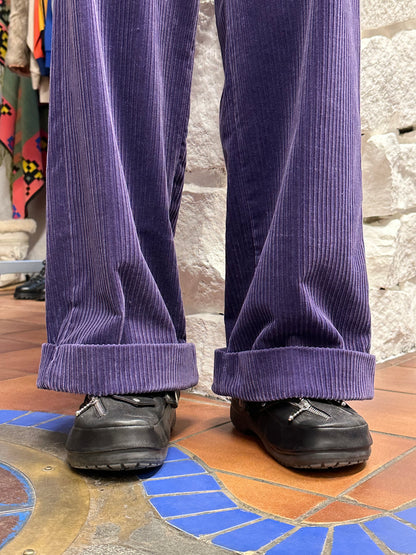 Italy purple cords wide trouser