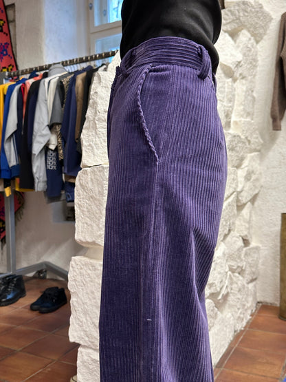 Italy purple cords wide trouser