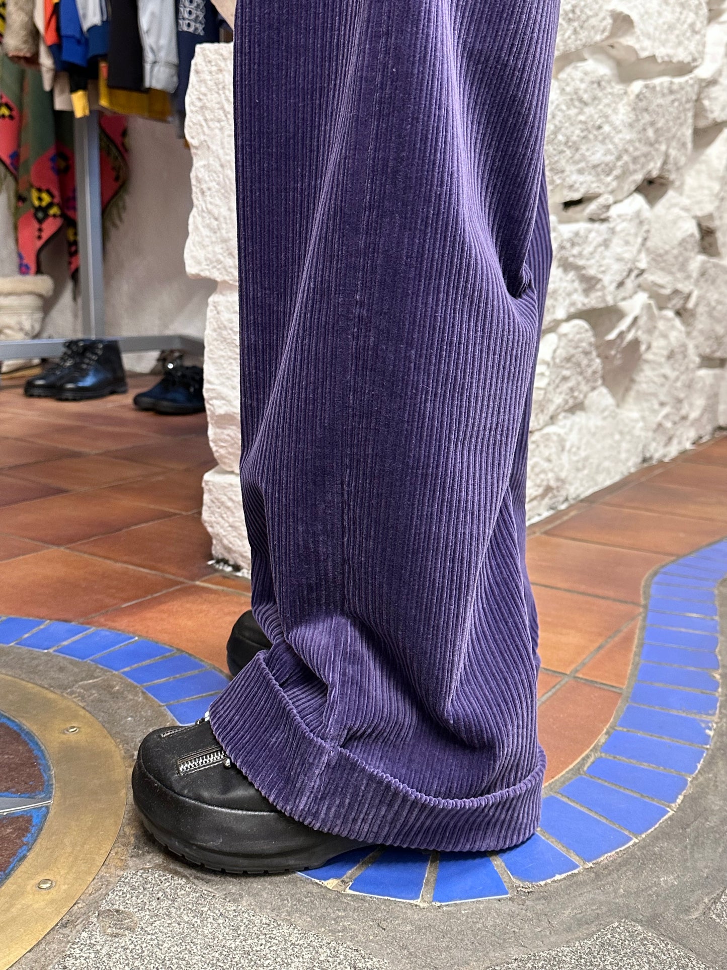 Italy purple cords wide trouser