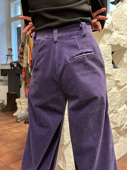 Italy purple cords wide trouser