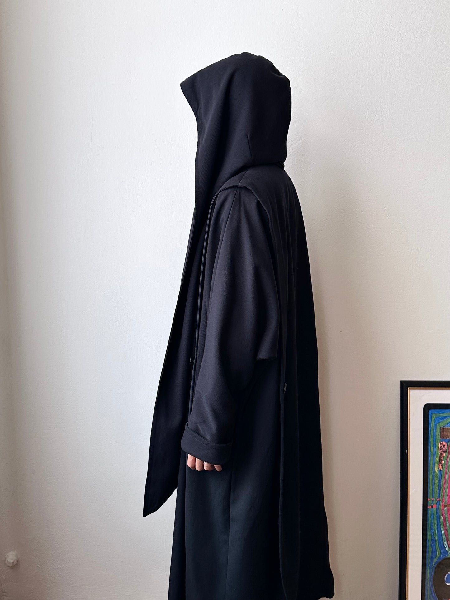 super cool wool coat with detachable hood