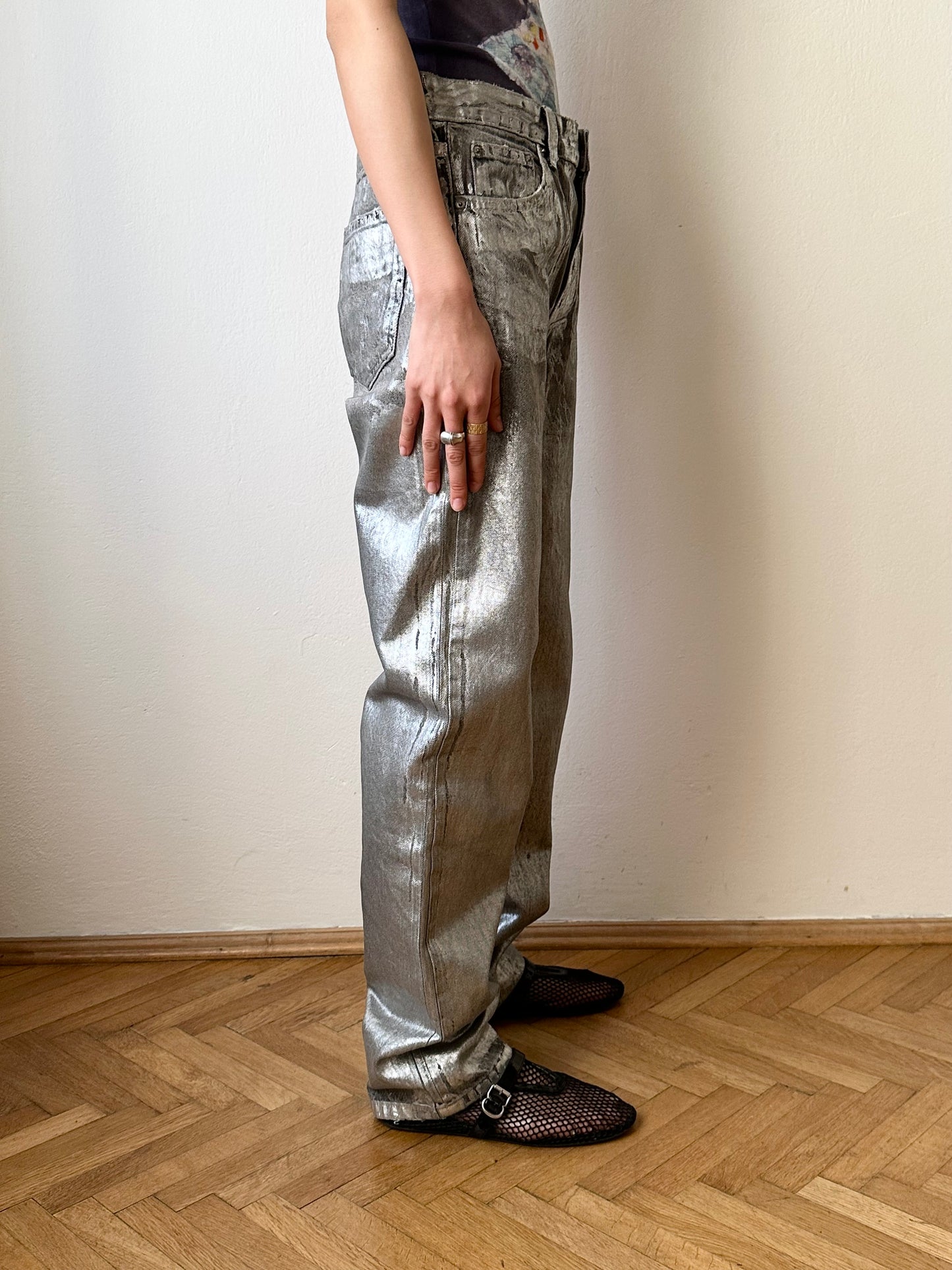 Silver coating 5 pockets denim W30-31