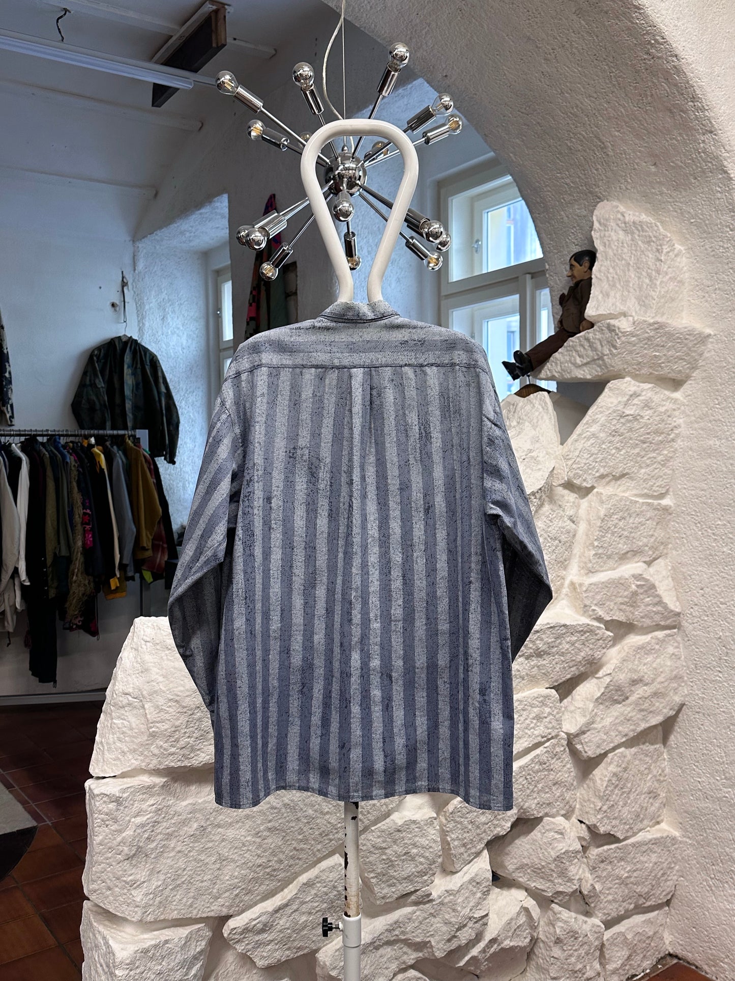 80s German striped shirt