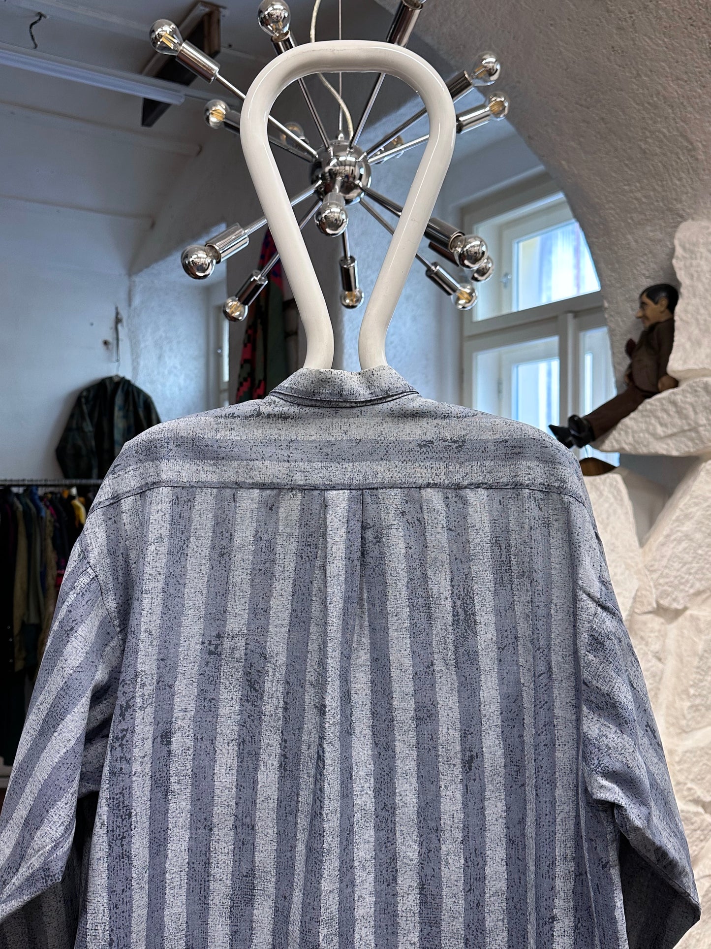 80s German striped shirt