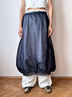 JIL SANDER mesh skirt in navy