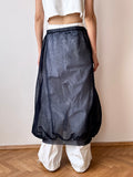 JIL SANDER mesh skirt in navy