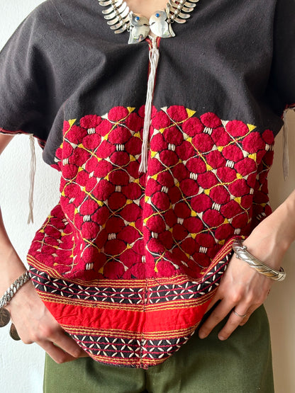 Karen people vintage cotton tunic mid 20th handwoven