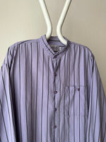 90's cotton collar less shirt 90年代 vintage ヨーロッパ古着 ユーロ古着 ストライプ シャツ 古着