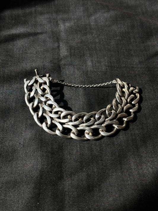 France massive chainmail metal bracelet