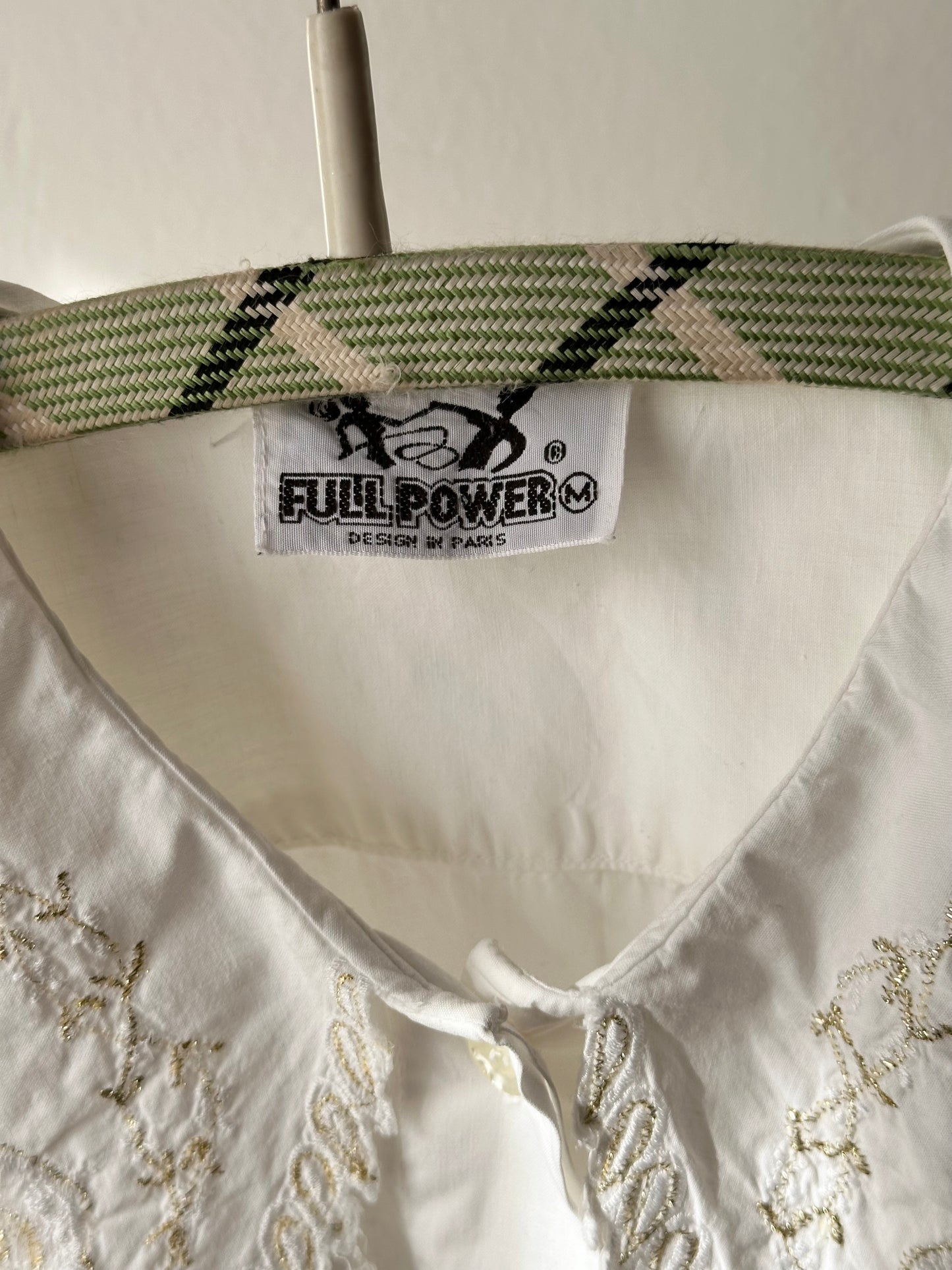 Embroidery big collar shirt