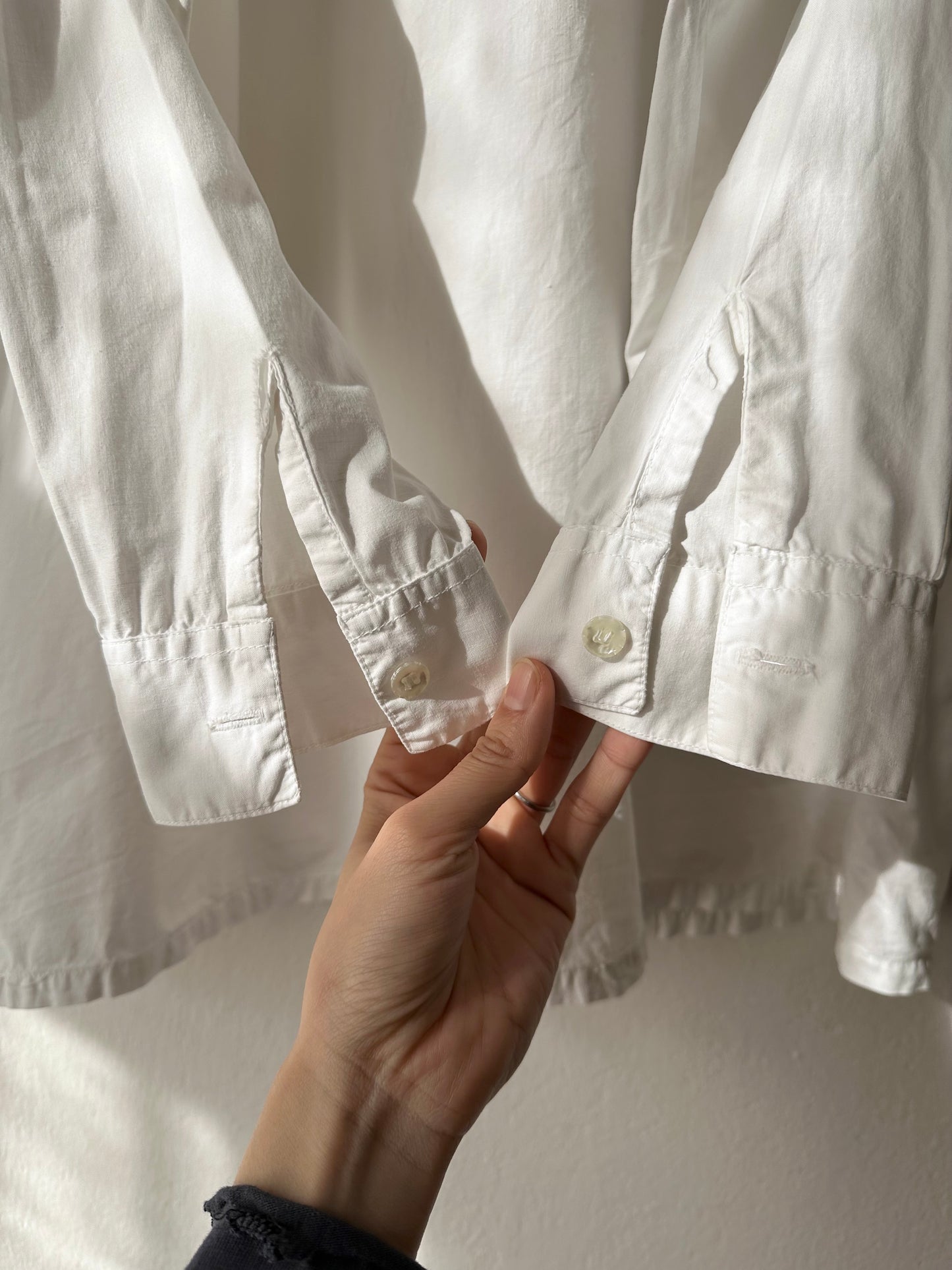 Embroidery big collar shirt