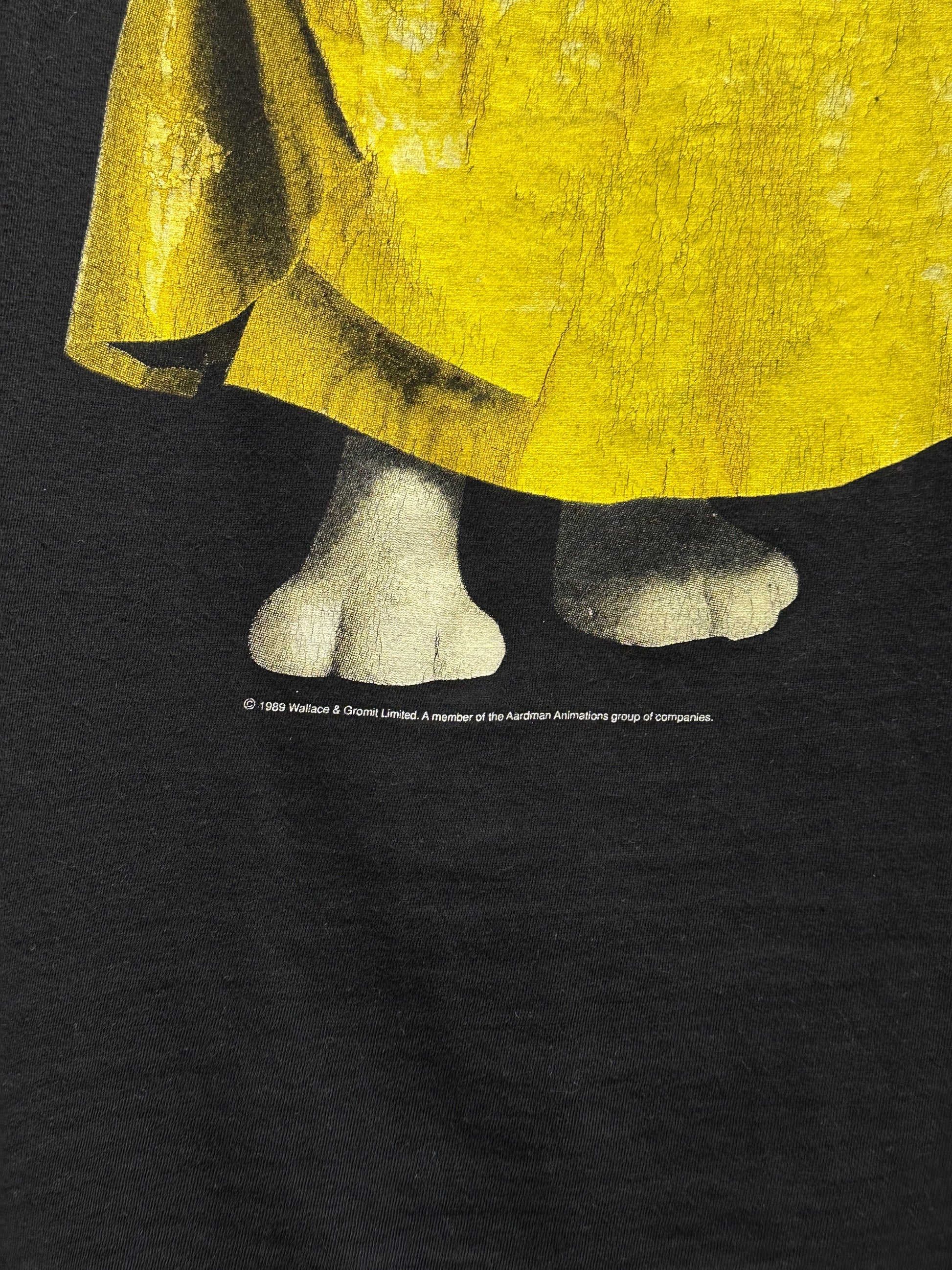 1989 Wallace & Gromit 80年代 80's Vintage T-shirt Tee Tシャツ ヴィンテージ Toto Praha Prague 古着屋 Vintage store Vintage clothing プラハ 古着 グルミット 黒T