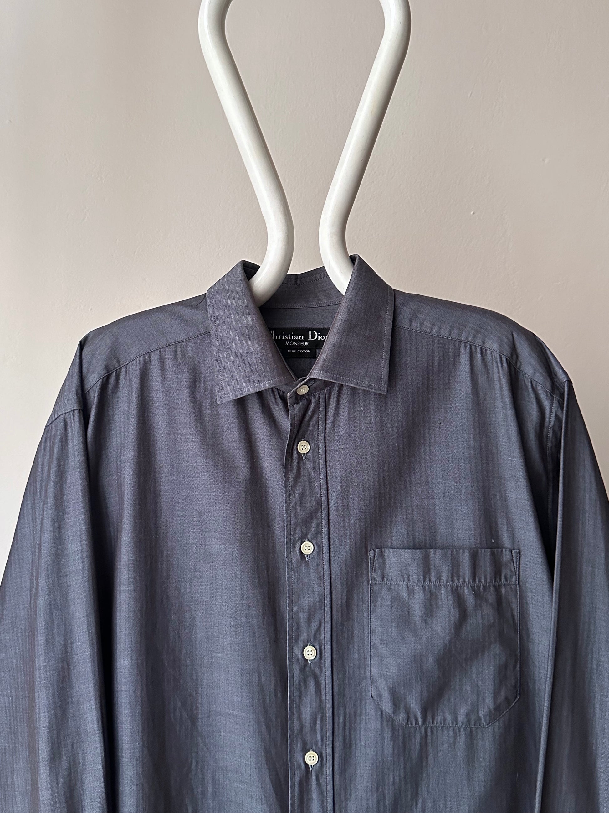 Christian dior 1990's 90's 90年代 ディオール shirt シャツ cotton made in italy イタリア製 vintage ユーロ古着 ヨーロッパ古着