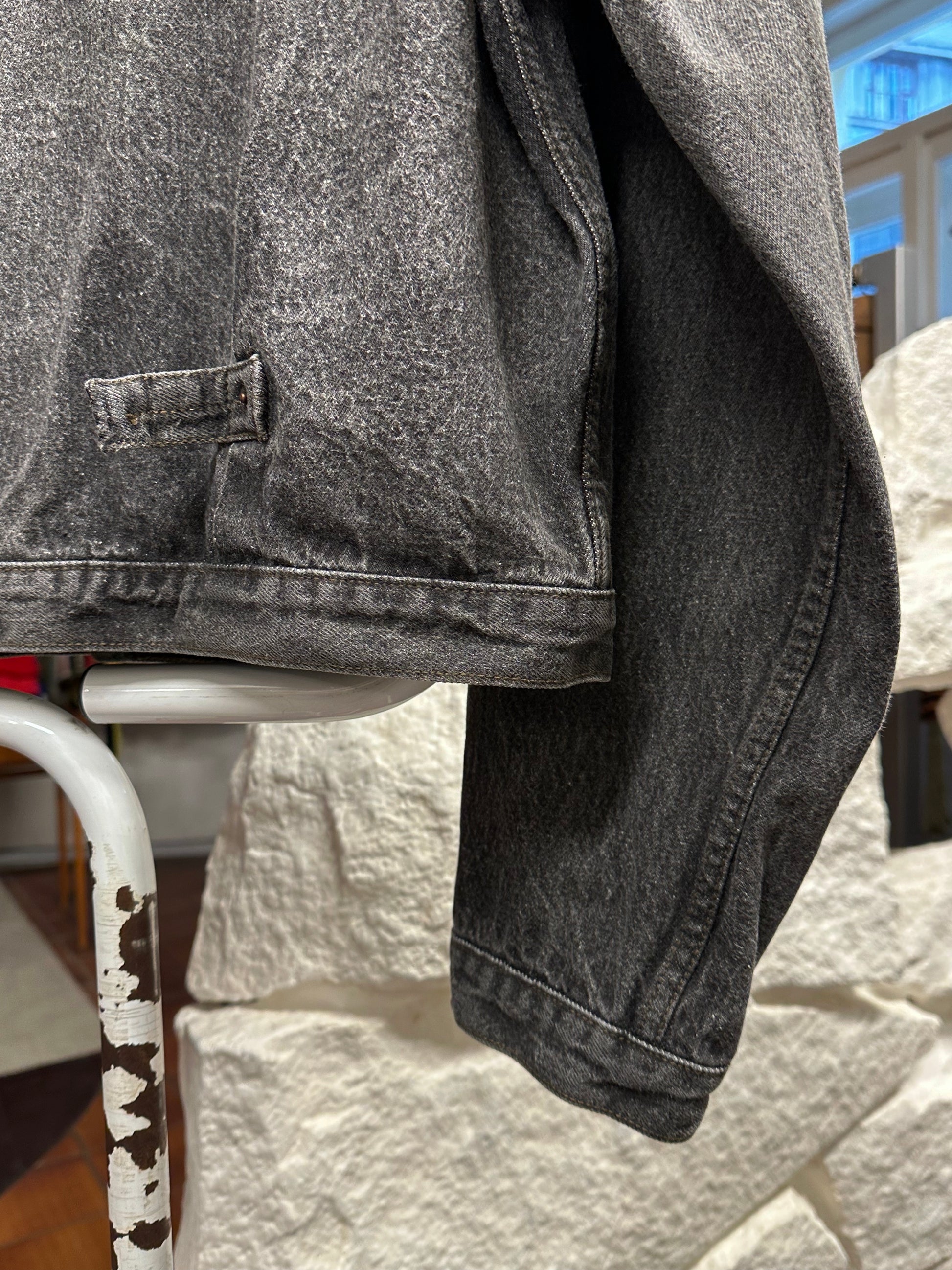 Levi's 70501 01 Type 1st Europe ヨーロッパ企画 リーバイス  1980's 88's 80年代 Black denim ファースト Gジャン Vintage ヴィンテージ Toto Praha Prague Vintage store 古着屋 古着 Vintage clothing ユーロ古着 ヨーロッパ古着 レア ブラックデニム 