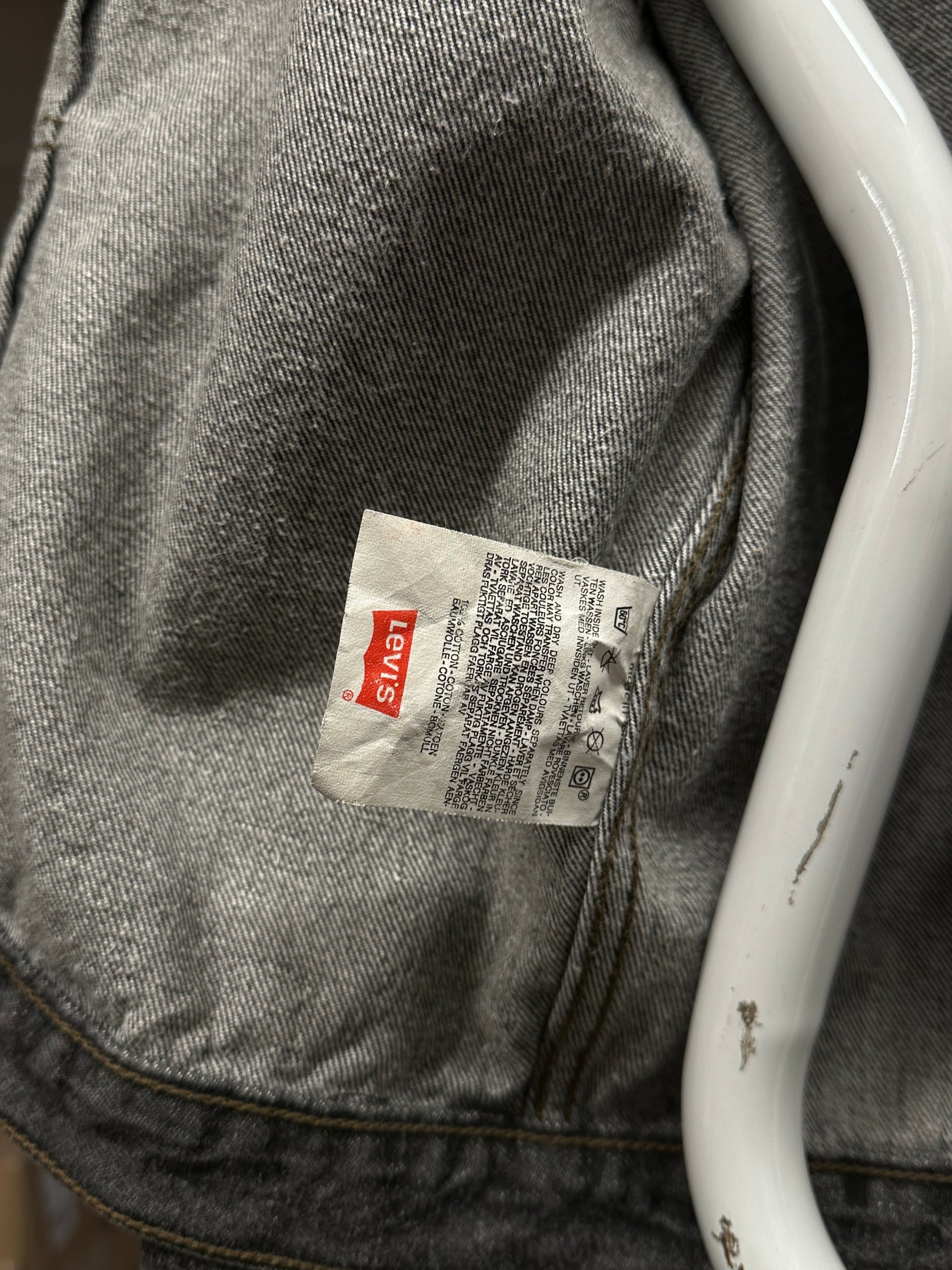 Levi's 70501 01 Type 1st Europe ヨーロッパ企画 リーバイス  1980's 88's 80年代 Black denim ファースト Gジャン Vintage ヴィンテージ Toto Praha Prague Vintage store 古着屋 古着 Vintage clothing ユーロ古着 ヨーロッパ古着 レア ブラックデニム 