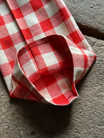 1970s deadstock gingham plaid trouser W28